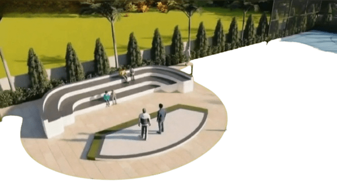 garden view of swastik corridor